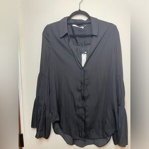 NWT Mustard Seed Black Blouse- L